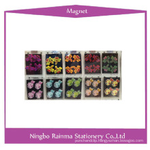 Color Button Magnets with Flower Shape